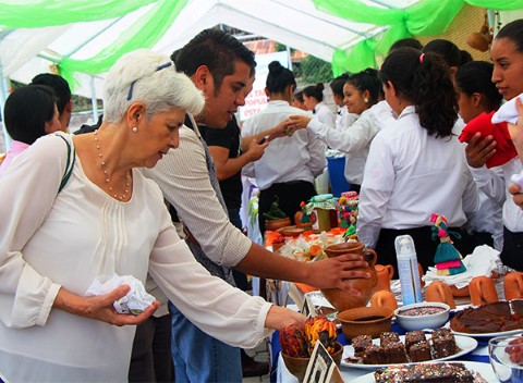 Guests sample the fare