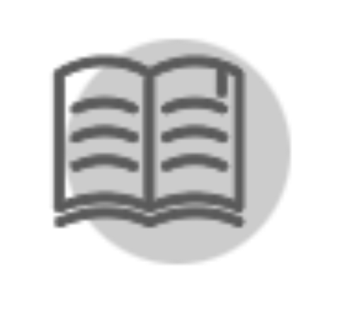 black and white open book icon