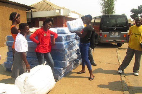 Youth Council members in Lusaka, Zambia, donated mattresses, bedding and curtains to a medical clinic last year.