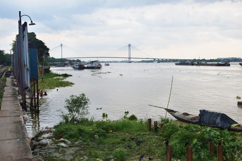 Ganges river view from Kolkata, India