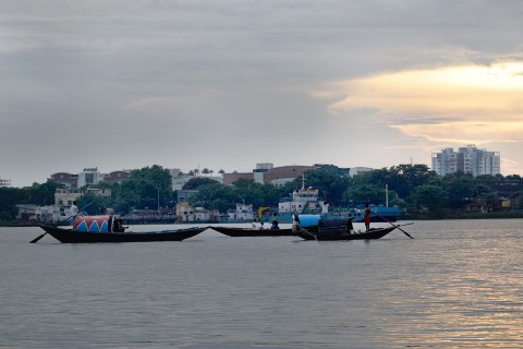 Fishermen on the Ganges River in Kolkata, India