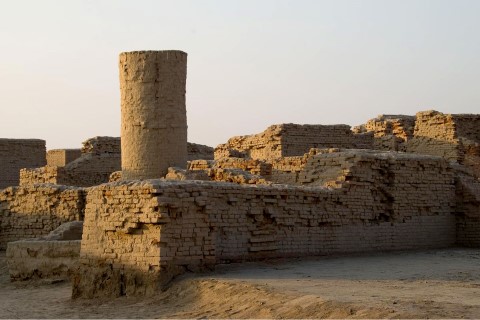 Crumbled remains of Mohenjo Daro city in India