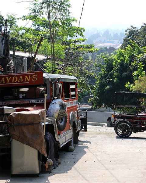 Broken-down jeepney in Quezon City 
