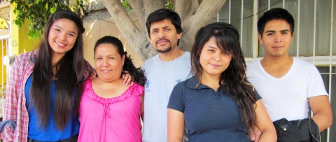 Tania and her family in 2012