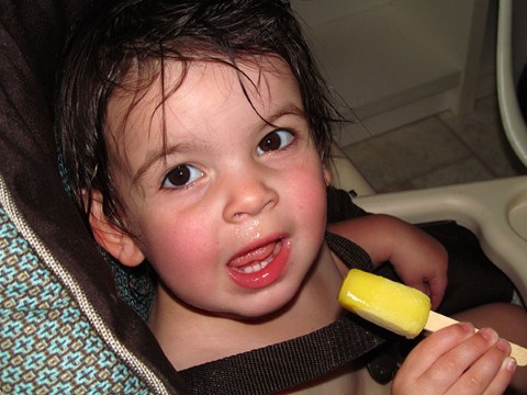 U.S. baby eats popsicle for lunch