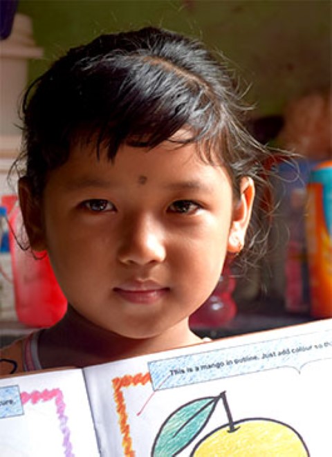 Sanskriti learned basic English skills thanks to CI’s Early Childhood Development program.