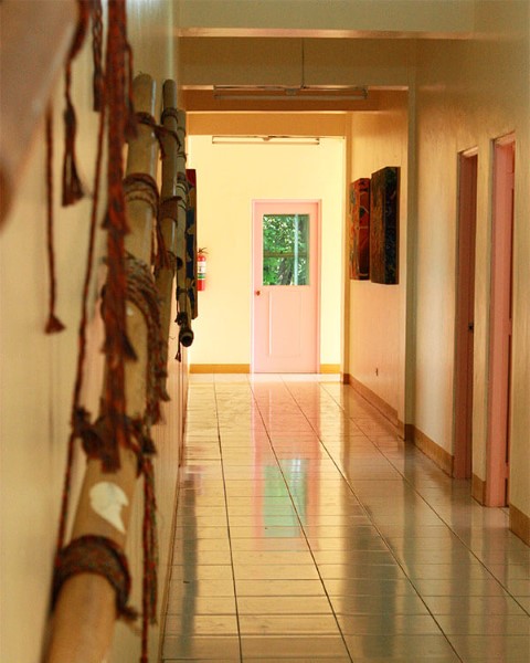 Empty halls of a CI community center 