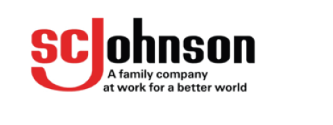 the logo for sc johnson, a family company at work for a better world | el logotipo de sc johnson, una empresa familiar que trabaja por un mundo mejor