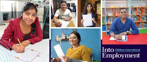 Youth writing letters