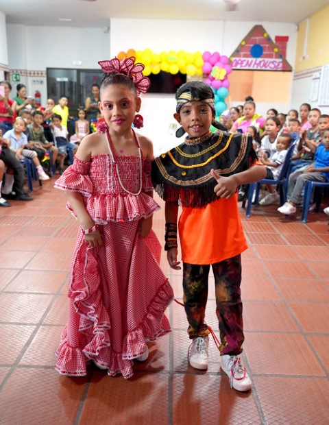 two children dress for the carnival