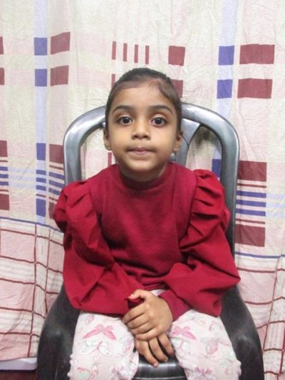 Help Shanvi by becoming a child sponsor. Sponsoring a child is a rewarding and heartwarming experience.