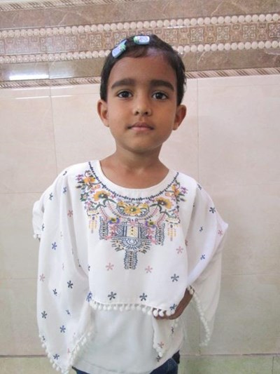 Help Aayat by becoming a child sponsor. Sponsoring a child is a rewarding and heartwarming experience.